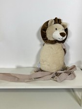 Gold Bug Lion Backpack Plush Stuffed Animal Toy Harness Leash 11  Brown Novelty