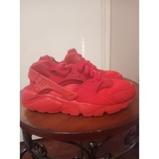 NIKE YOUTH AIR HUARACHE RUN 654275-800 RED RUNNING SHOES SIZE 6Y