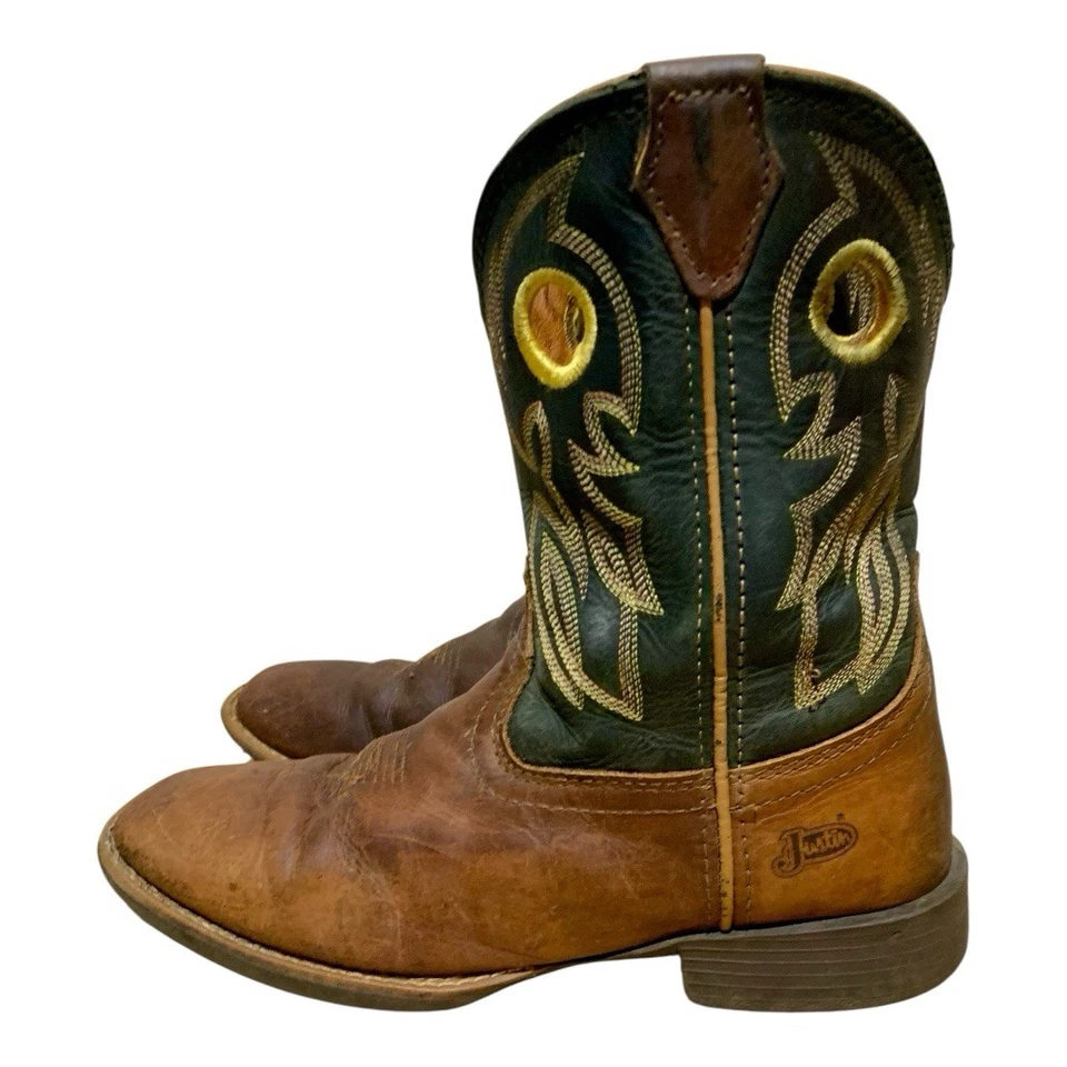 Botas Western Core Puntera Cuadrada Bowline Estilo Justin JK7520 para Niños Talla 5D -Niños Grandes Foto 2 de 4