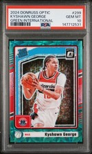 2024 Panini Donruss Optic Kyshawn George #299 Green Intl /25 RC PSA 10