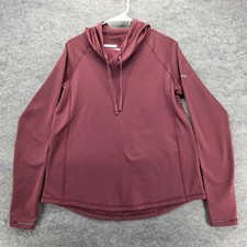 Columbia Hoodie Womens L Red Pullover Hooded Omni-Wick Fleece Lightweight