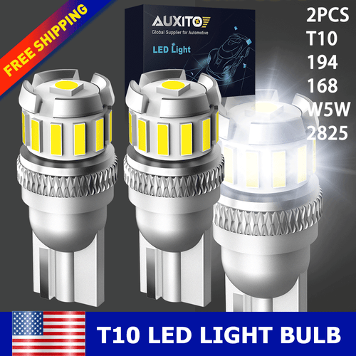 20X Super White T10 194 168 W5W 2825 LED License Plate Interior Light Bulb 6000K - Picture 22 of 28