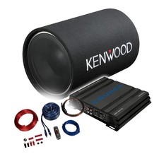 KENWOOD/CRUNCH Basspaket 2-Kanal Endstufe/Verstärker+Bassröhre+Kabelset-1200W-BP