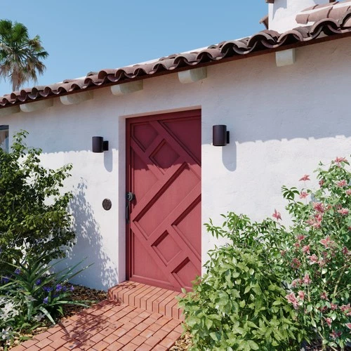 Vaxcel Lighting T0655 Chiasso 7" Tall Outdoor Wall Sconce - Deep - Bronze - Picture 8 of 12