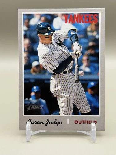 2019 Topps Heritage Aaron Judge #499 Action New York Yankees Baseball Card