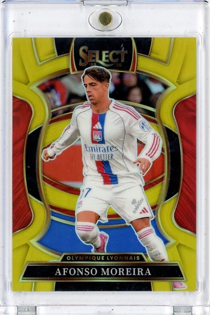 2025-26 Panini Select Ligue 1 Afonso Moreira Gold Prizm /10 Terrace #45 Lyonnais