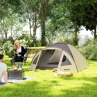 3 Man Camping Tent, Waterproof Family Tent with Bedroom, Porch