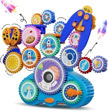 STEM Gears Toys for Kids Ages 3+, Creative Learning Building Blocks, 18Pcs Educa