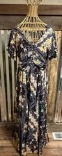 Abel The Label Baby Doll Floral Maxi Dress Med Cottagecore Fairy Anthropologie