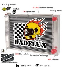 2-row Crossflow Universal Radiator For Chevy 27.5x19 Double Pass Full Aluminum 2-row Crossflow Universal Radiator For Chevy 27.5x19 Double Pass Full Aluminum