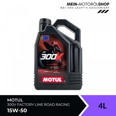 Motul 300V Factory Line Road Racing 15W-50 Rennsport Motoröl Motorradöl 4 Liter