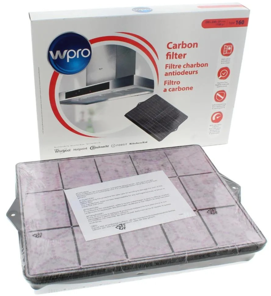 WPRO Cooker Hood Extractor Fan Carbon Filter Type 160 CHF007/2  C00384275