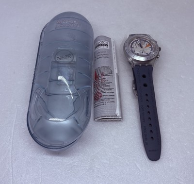 Swatch Irony Diaphane Chronograph 2004 Athens Olympic Box Paper Swiss Rare 35