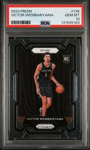 Victor Wembanyama 2023 Panini Prizm Basketball Rookie Card #136 Graded PSA 10