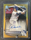 CHARLES DAVALAN 2025 BOWMAN DRAFT CHROME AUTO GOLD REFRACTOR 1ST PROSPECT 5/50