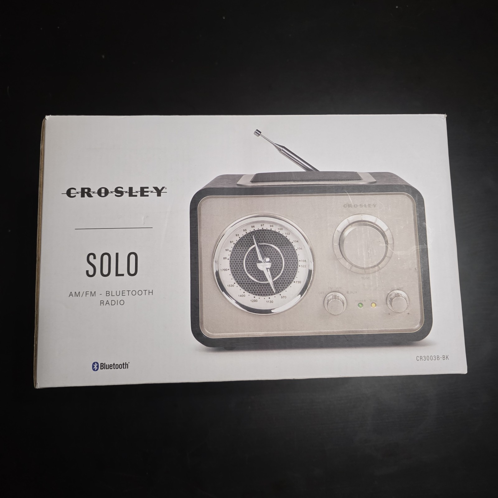 Crosley SOLO Am/Fm Bluetooth Radio With Stereo Spreaker CR30