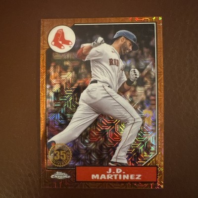 2022 Topps Series 2 Silver Pack Orange Refractor /25 J.D. Martinez Red Sox