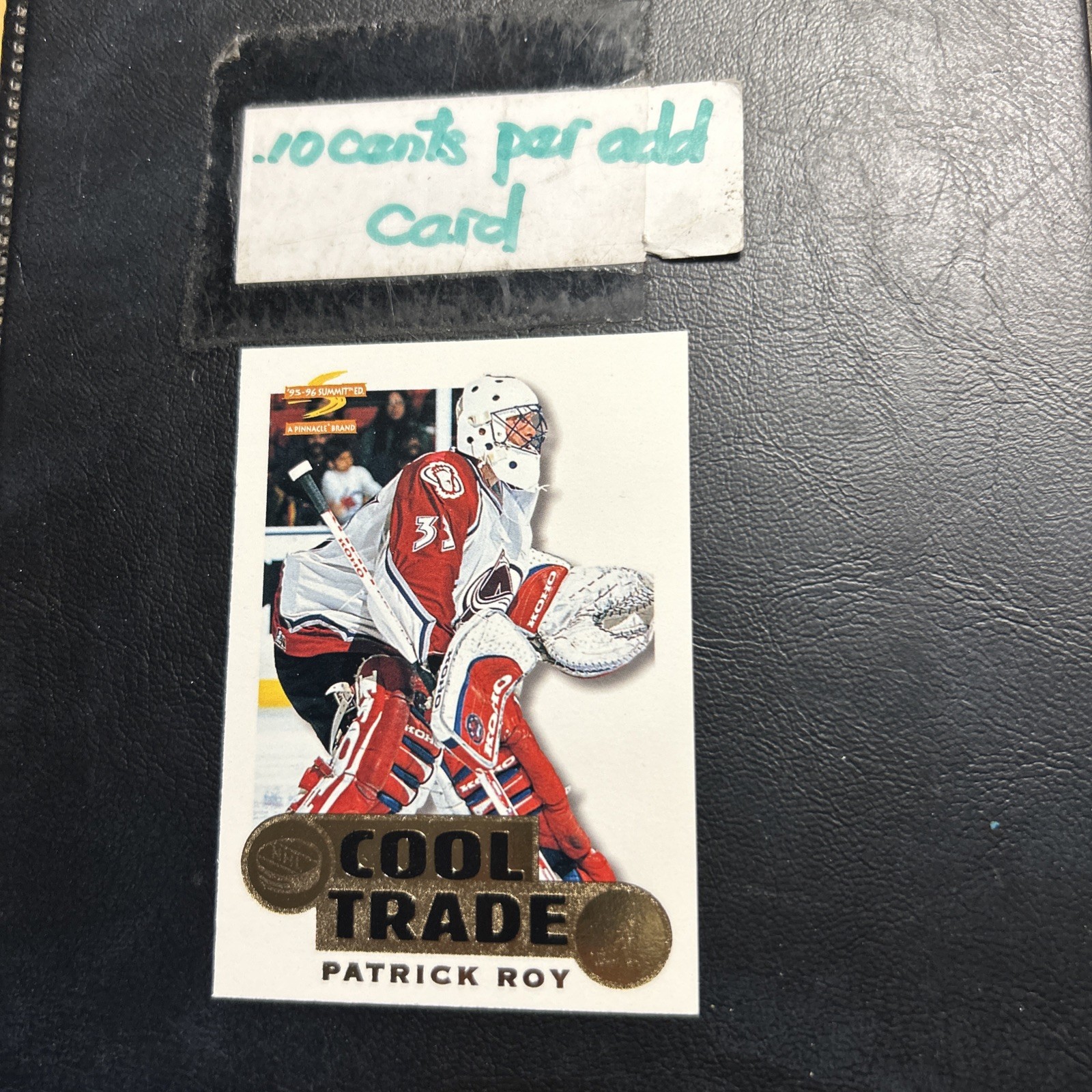 B41a #16 Patrick Roy 1995/96 Cool Trade Colorado Avalanche