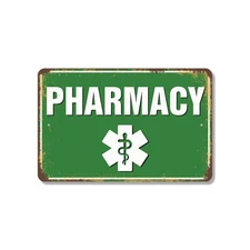 Pharmacy Street Sign Remedies Right Ahead Durable Perfect for shop Counters