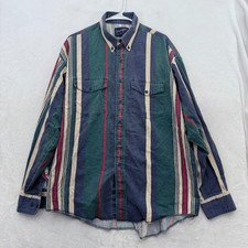 Vintage Wrangler Brushpopper Shirt Men 18-36 2XL Stripe Cowboy Rodeo Western