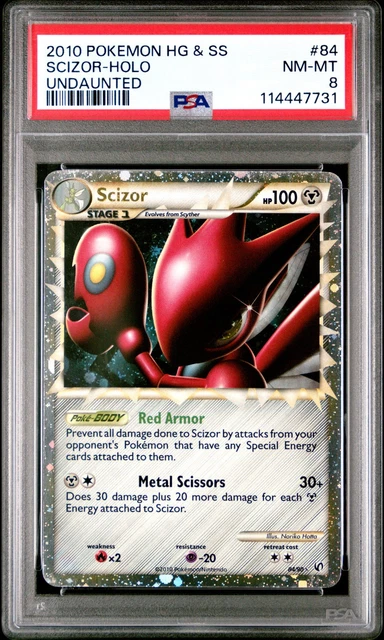 2010 POKEMON UNDAUNTED SCIZOR PRIME #84 ULTRA RARE PSA 8 NM #114447731