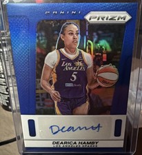 DEARICA HAMBY 2025 PANINI PRIZM WNBA BLUE THROWBACK AUTO /75 #TB-DH SPARKS