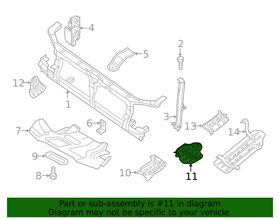 Genuine Nissan Titan Armada Splash Shield 50884-7S000 - NEW OEM - Image 3 of 3
