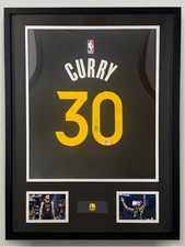 Stephen Curry Signed Nike Jersey Framed W/ PSA COA Golden State Warriors Auto