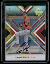 2016 Panini Elite #27 Cody Sedlock Autographs Status Die Cut Tie-Dye #/5