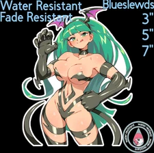 Darkstalkers Morrigan Aensland 3"/5"/7" Lewd Anime Laptop Bottle Sticker