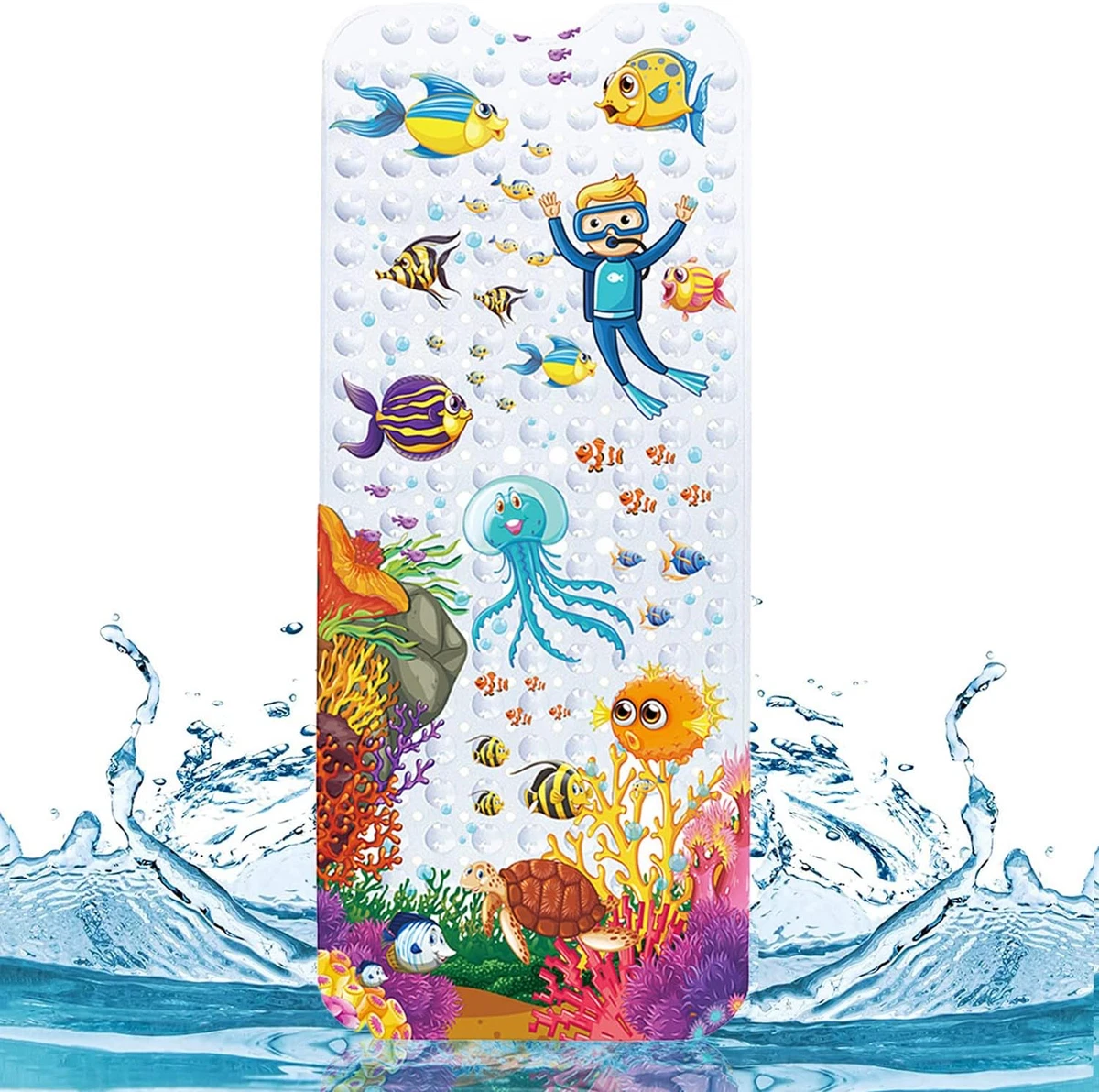 Tappetino Antiscivolo Per Vasca Da Bagno Trasparente 34x75 Cm – Con Ventose, Tagliabile Su Misura - 4