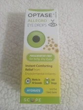Optase Allegro Eye Drops for Dry Eyes Lubricating Eye Drops 0.33 oz EXP 2027+