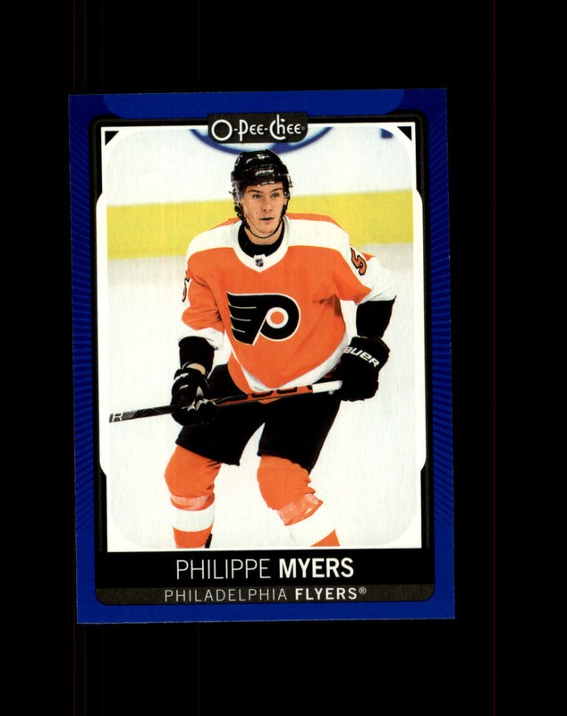 #466 Philippe Myers Philadelphia Flyers 2021-22 O-Pee-Chee Blue Border