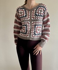 Handmade Häkelpullover | Granny Square | Boho Vintage | S–M sehr guter Zustand