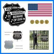Beware of s for Fence, Warning Aluminum Sign Beware of Dog, Keep Gate Closed,...