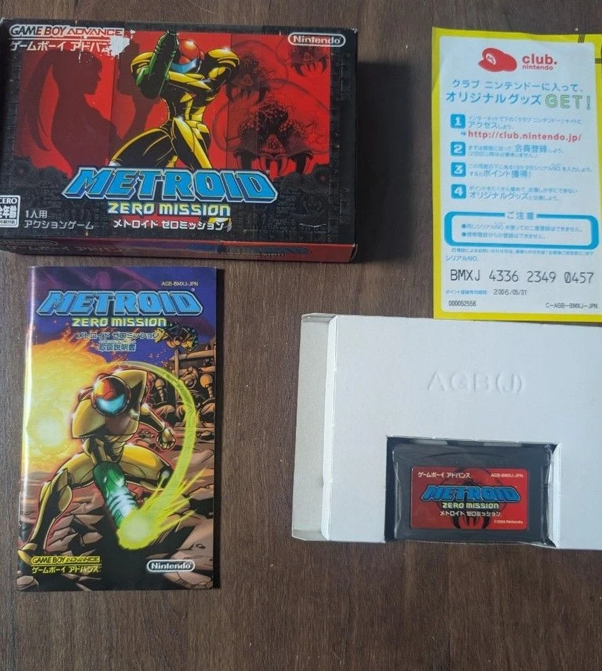 Nintendo Metroid Zero Mission Game Boy Advance Estuche y Cartucho Paquete Foto 2 de 4