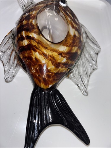 Murano Style Hand Blown Art Glass Tropical Fish Figurine - 11” - Picture 6 of 6