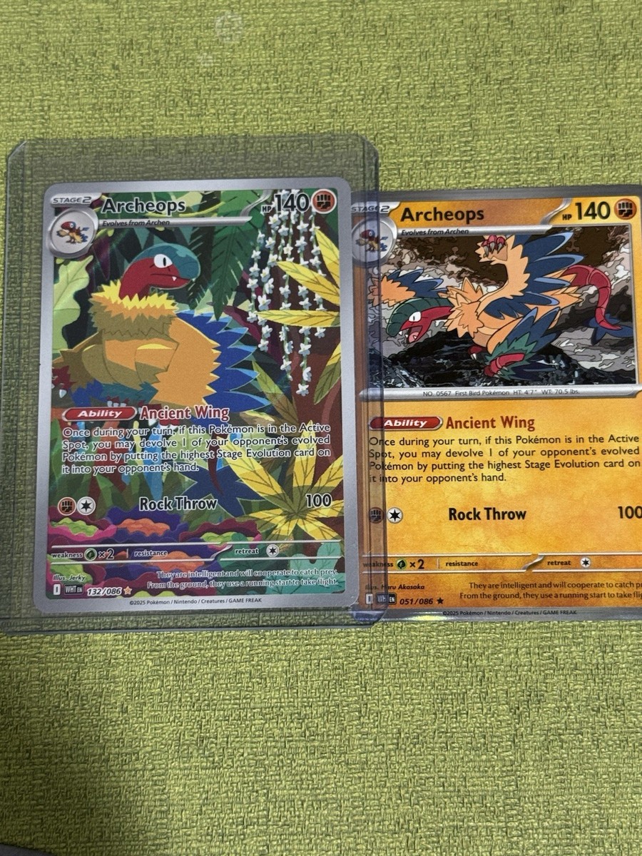 Archeops Illustrator Rare 132/086 - Pokemon Black Bolt/White Flare - Mint | eBay Archeops Illustrator Rare 132/086 - Pokemon Black Bolt/White Flare - Mint | eBay