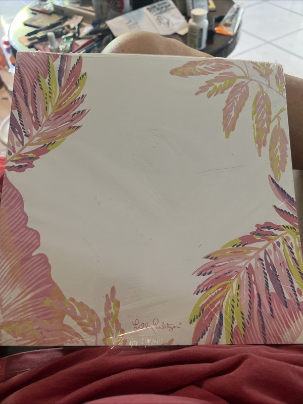 Lilly Pulitzer Gold Trim Note Sheets 10"x 10"
