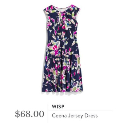 Wisp Ceena Jersey Dress Size 2 Retail Price $68.00 *DAMAGED ZIPPER read descript