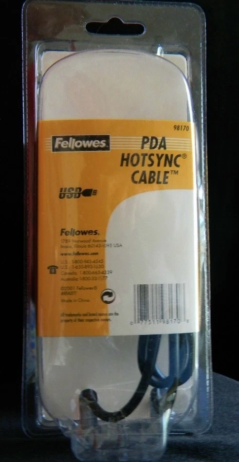 FELLOWES PDA TO LAPTOP HOTSYNC USB CABLE COMPAQ IPAQ  HOT SYNC NEW - Image 3 of 3