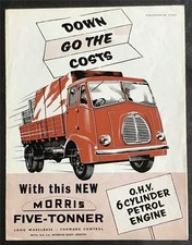 MORRIS 5 TON Truck Sales Brochure OCT 1953 #H.53121 OHV 6 Cylinder Petrol Engine