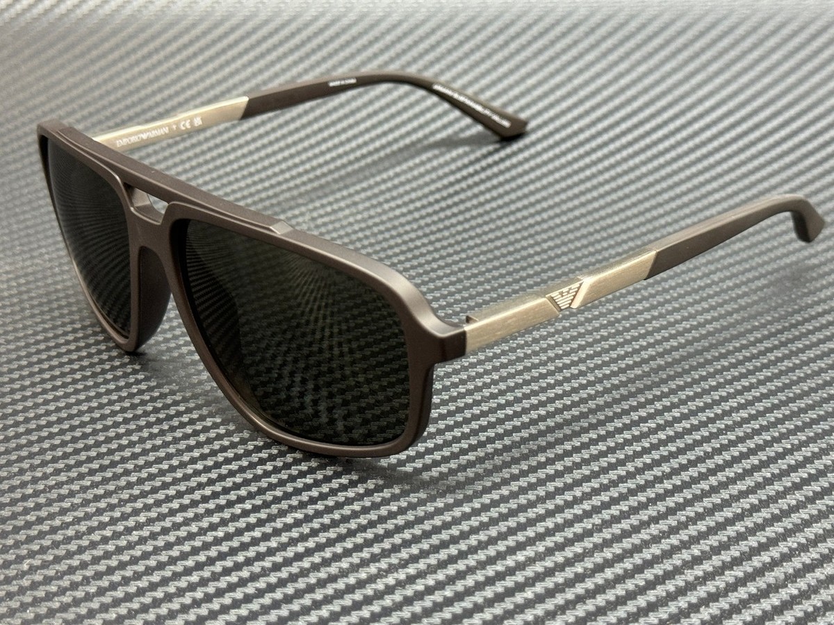 EMPORIO ARMANI EA4236U 6186 3 Dark Brown Men's 59 mm Sunglasses | eBay