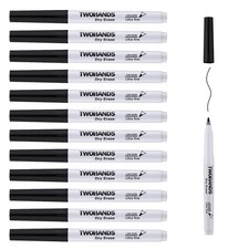 TWOHANDS Dry Erase Markers Fine Tip Black,Ultra Extra Point Black