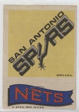1974 Fleer Cloth Patch Stickers San Antonio Spurs New Jersey Nets Patch 0a4f