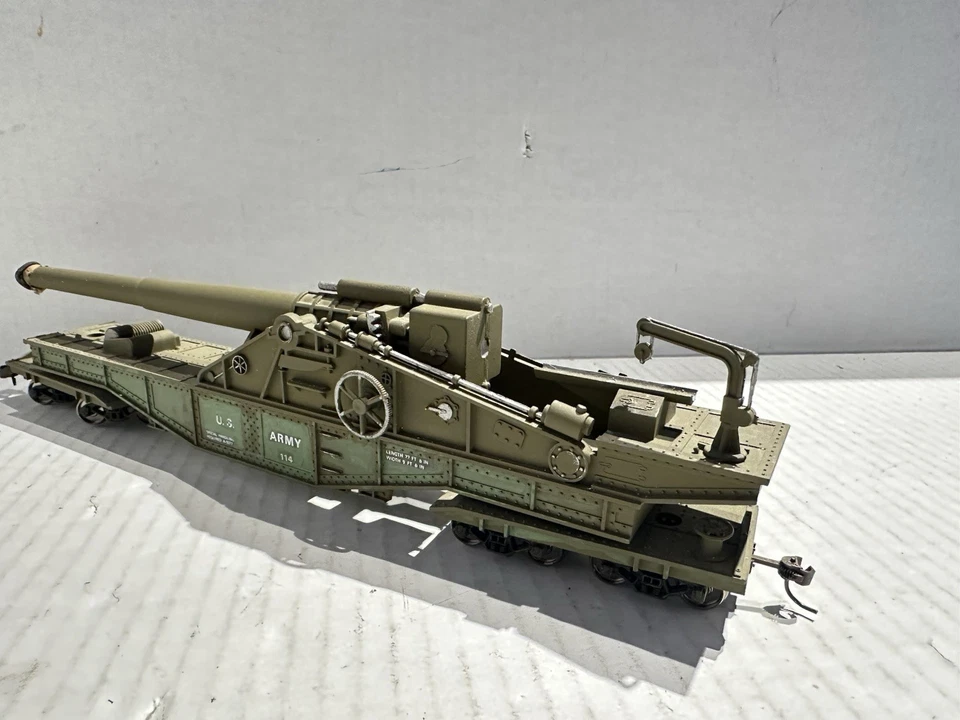 Model Power 99163 HO Scale U.S. Army Big Gun Car #114, No Box - Image 3 of 4