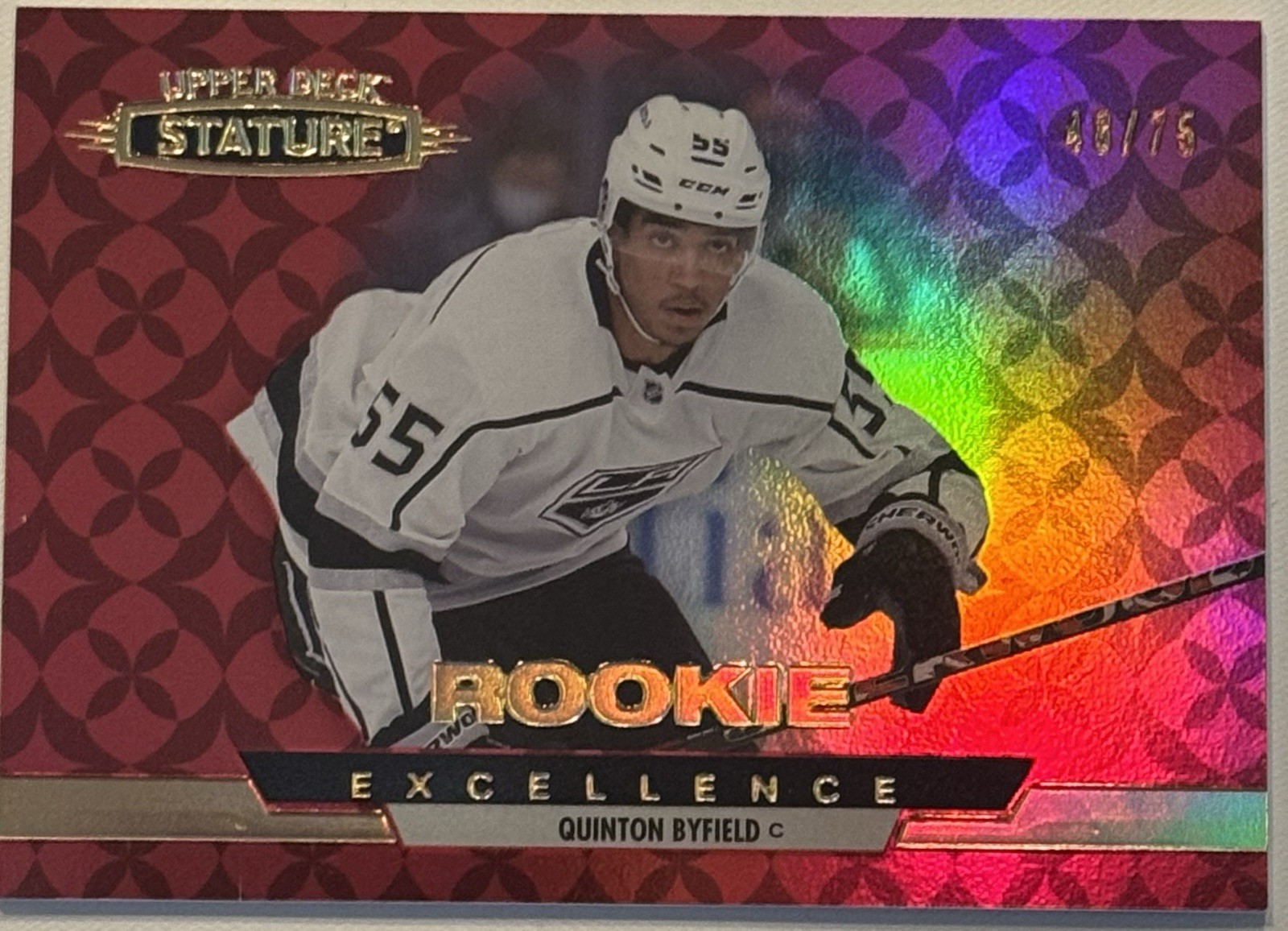 2021-22 Upper Deck STATURE Rookie Excellence Red QUINTON BYFIELD /75 RE-41 NHL!