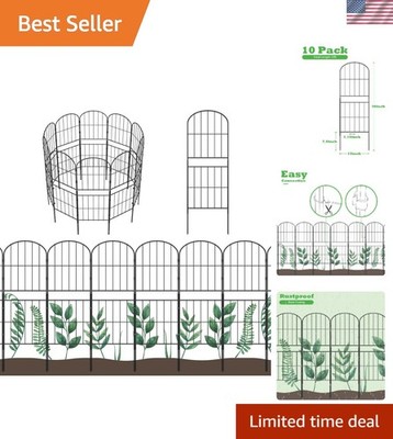 Versatile 10-Piece Decorative Garden Fencing - 36in High, Protect Your Flowers