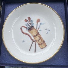 Royal Worcester Round 11cm Dish Coaster Hole In One Collection Boxed Golf Clubs
