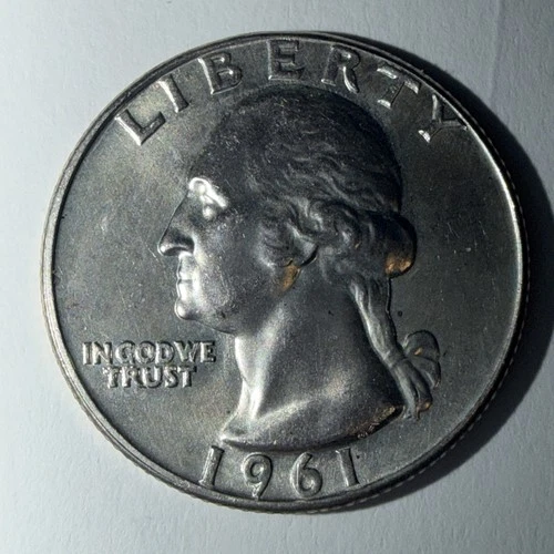 1961 Uncirculated Washington Quarter Silver US 25 Cent Coin 25c Coin